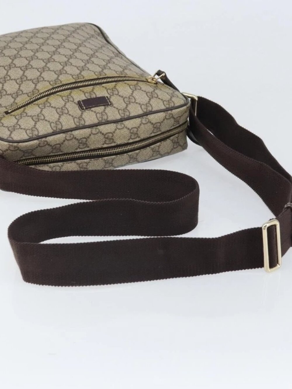 GUCCI GG Supreme Shoulder Bag PVC Beige Gold 201448 Auth ep13070 - Picture 7 of 15